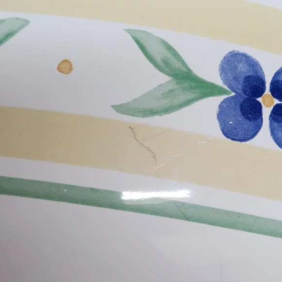 Pfaltzgraff “Summer Breeze” Metal Mixing Bowl Trio | Enamel Nesting Set - Picture 7 of 16